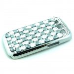 Wholesale Samsung Galaxy S3 Glass Stud Cube Bling Crystal Diamond Case (Silver-White)